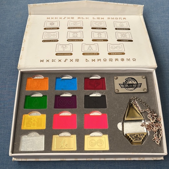 Digimon Digital Monster Other - Digital Monster Digimon Tag and Crests Metal Pendant and Necklace Set